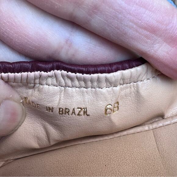 Loeffler Randall Ballet Flats Wine Black Tip Brazil Women's Size 6 B - Picture 8 of 8